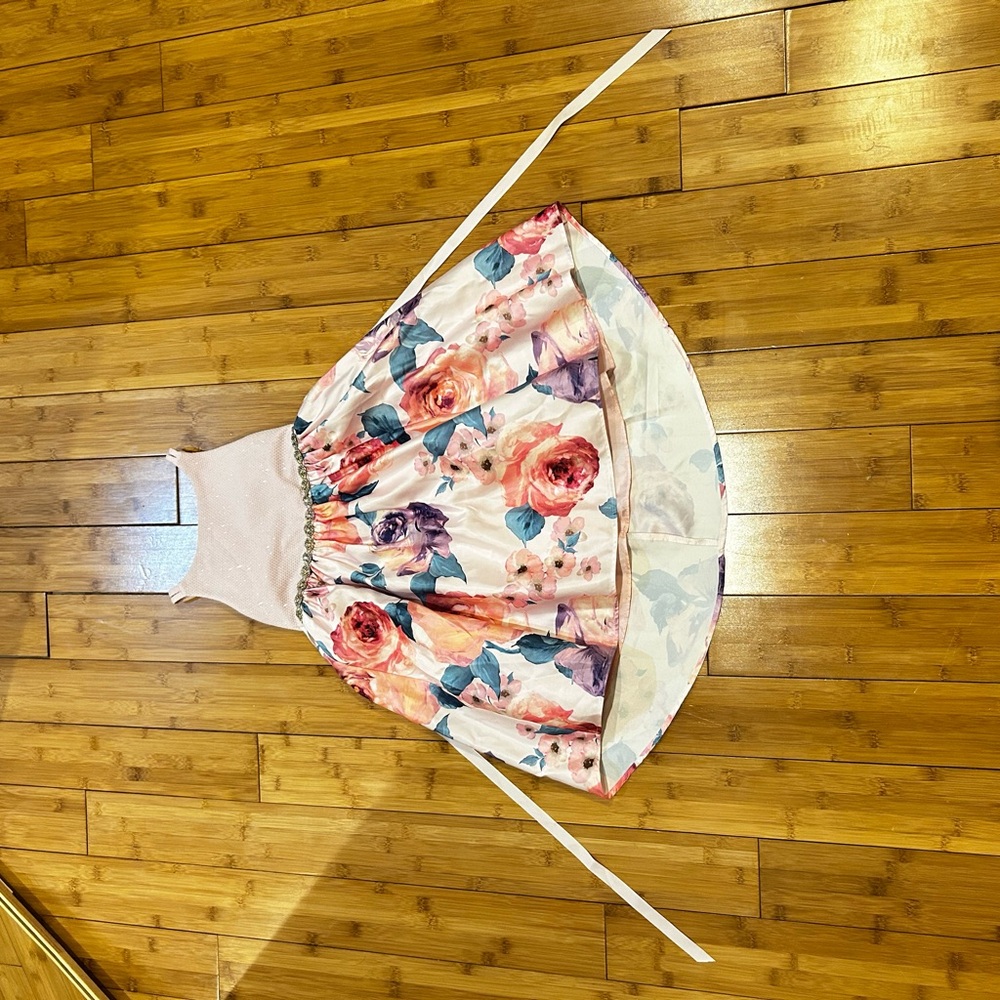 Girls Floral Sleeveless Dress